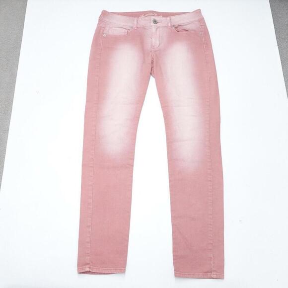 American Eagle Outfitters Jeans Women's 10 Regular Pink Denim Stretch Skinny Leg - Picture 1 of 10